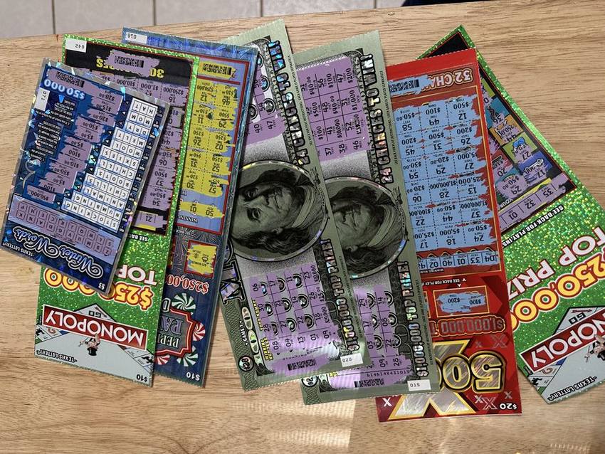 Scratched lottery tickets